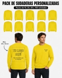Pack Sudaderas Personalizadas Sin Capucha