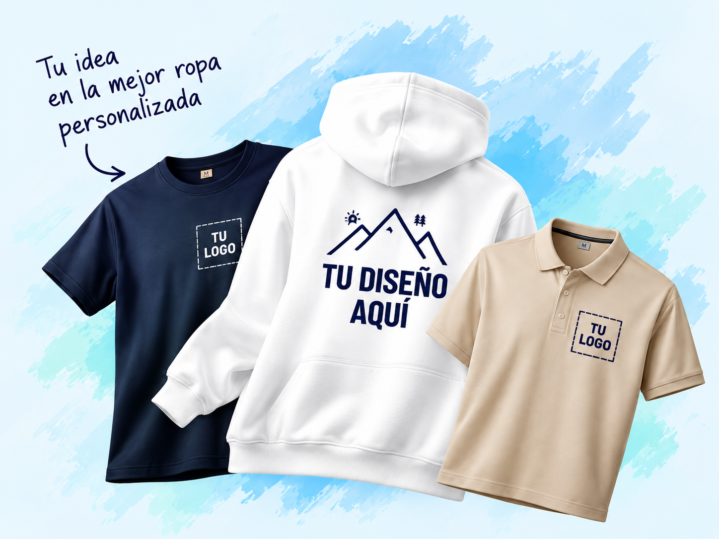 Camisetas polos y sudaderas para crear un presupuesto de ropa personalizada online
