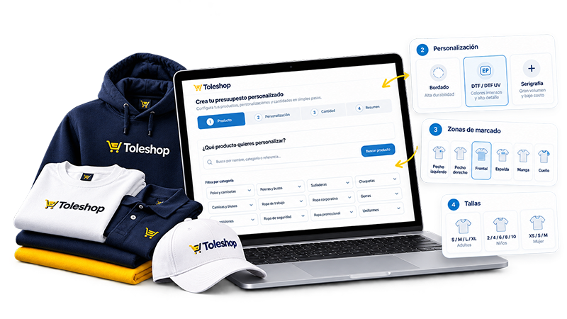 Crea tu presupuesto personalizado online en Toleshop